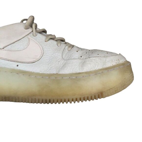 RARE 2018 Nike Air Force 1 Sage Beige Orange Size 9.5 - Picture 11 of 16